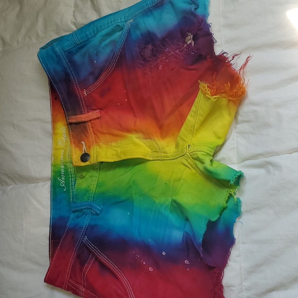 Reworked jean shorts, American Eagle